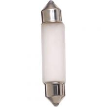 Satco Products Inc. S6990 - 10 Watt miniature; T3 1/4; Frost; 20000 Average rated hours; 120 Lumens; Festoon base; 12 Volt