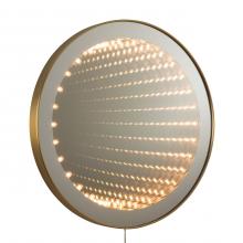 Nova 4111717BB - CARNIVAL, LED INFINITY MIRROR 36" ROUND, BULLNOSE FRAME, BRASS