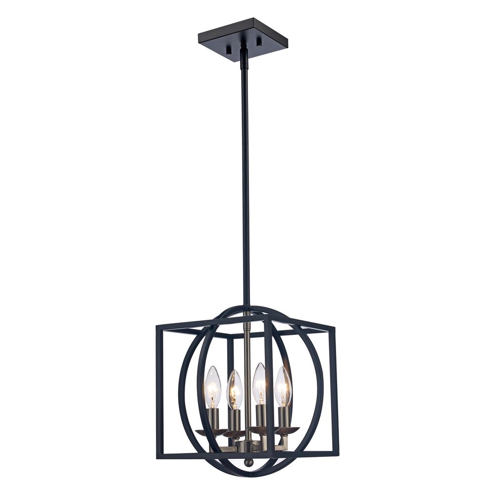 Arzio 4-Light Two-Tone Cage Chandelier