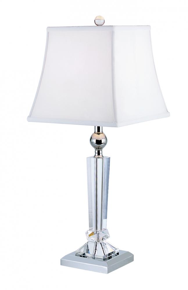 One Light Polished Chrome Table Lamp