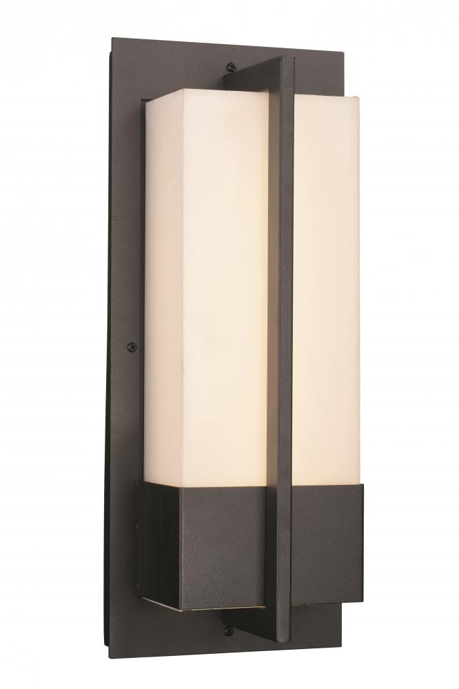 Venue, Rectangular LED Flush Mount, Acrylic and Metal Outdoor Wall Light