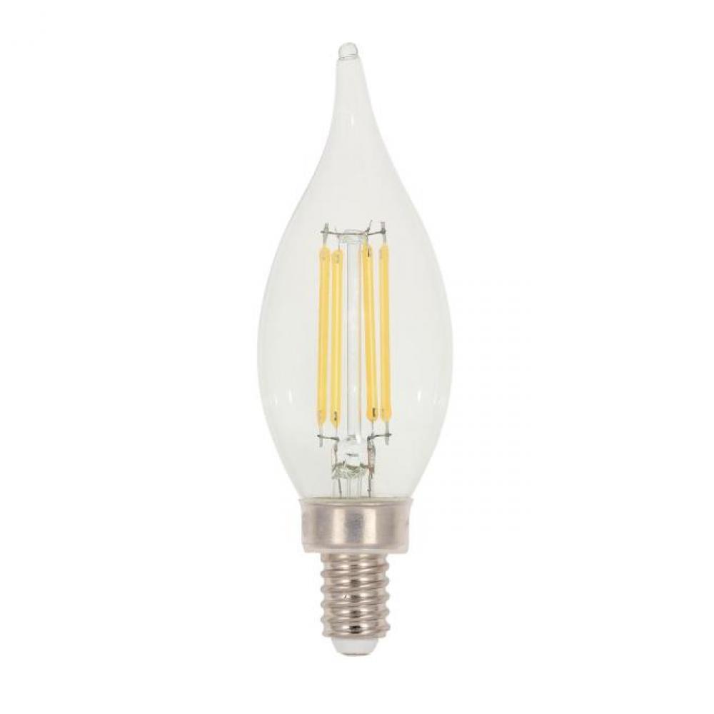 4.5W CA11 Filament LED Dimmable Clear 3000K E12 (Candelabra) Base, 120 Volt, Box