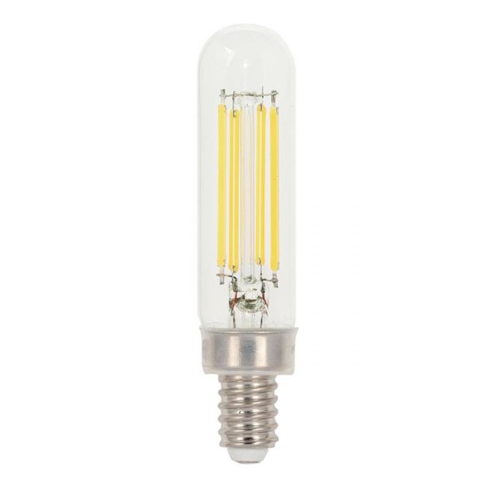 5W T6 Filament LED Dimmable Clear 2700K E12 (Candelabra) Base, 120 Volt, Box