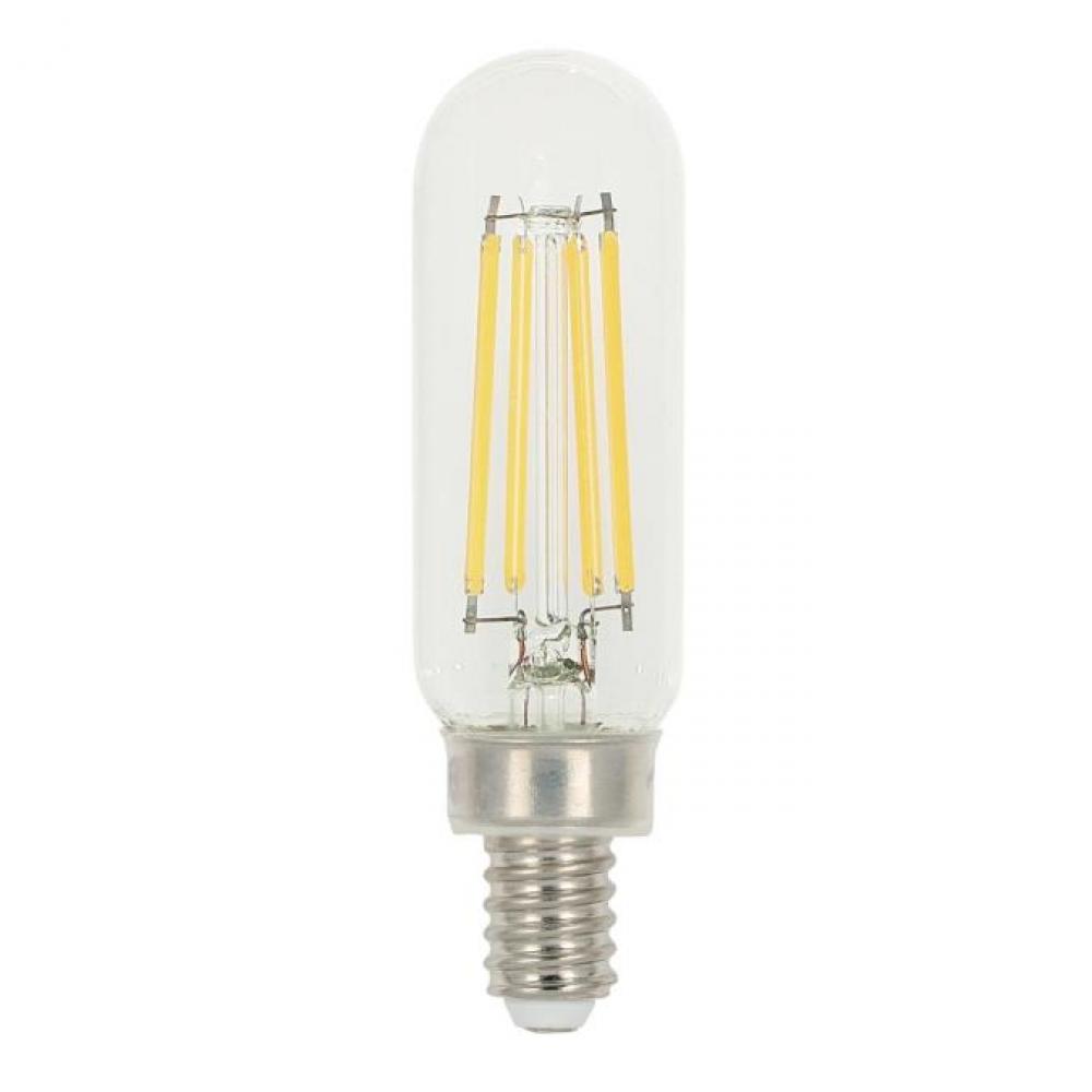 5W T8 Filament LED Dimmable Clear 2700K E12 (Candelabra) Base, 120 Volt, Box