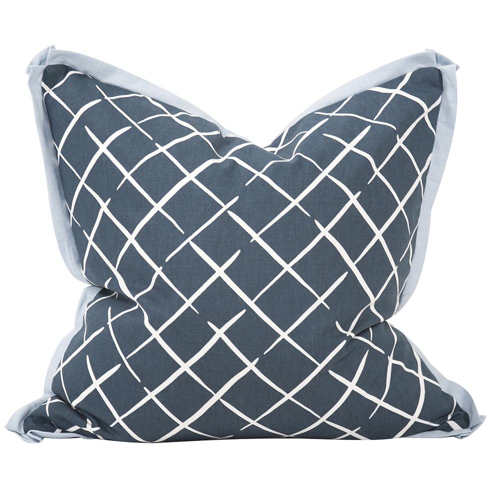 24" x 24" Pillow Cove End Indigo - Poly Insert