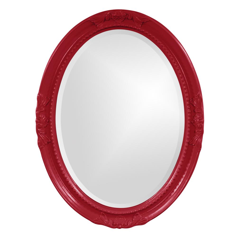 Queen Ann Mirror - Glossy Red