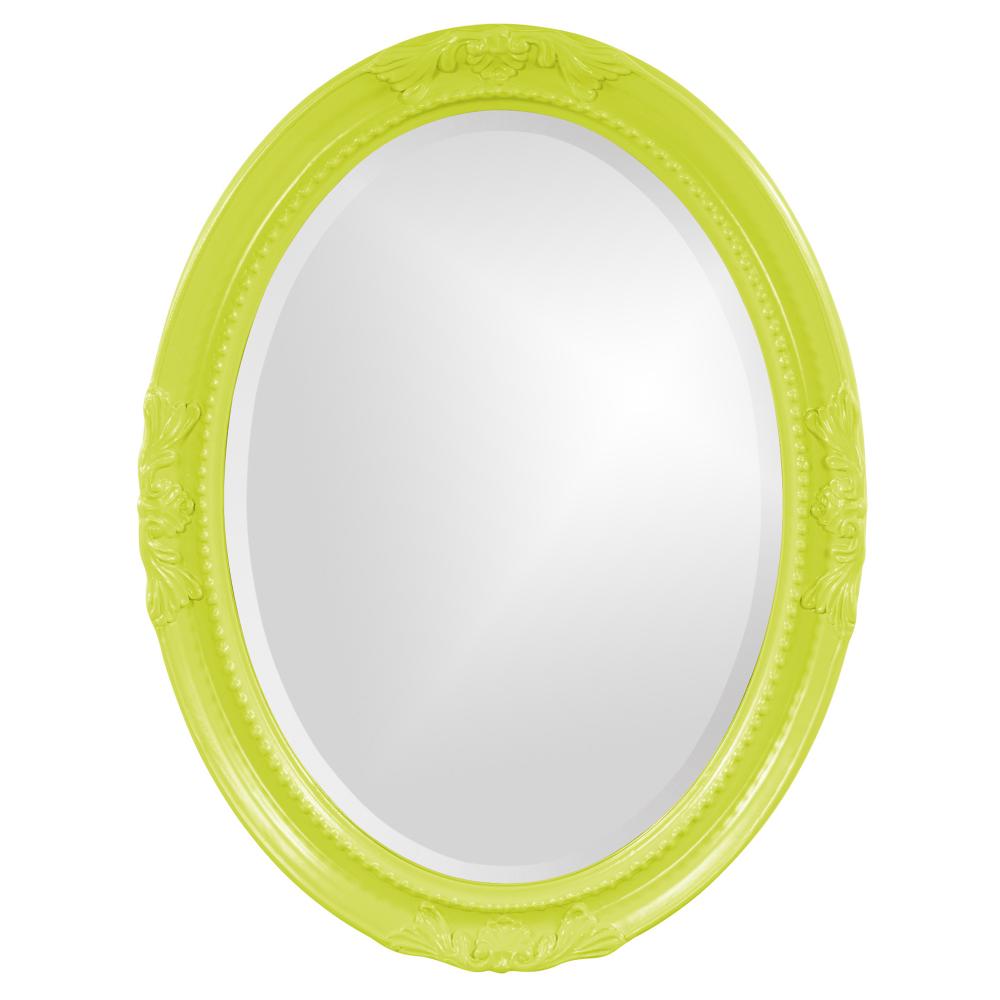 Queen Ann Mirror - Glossy Green