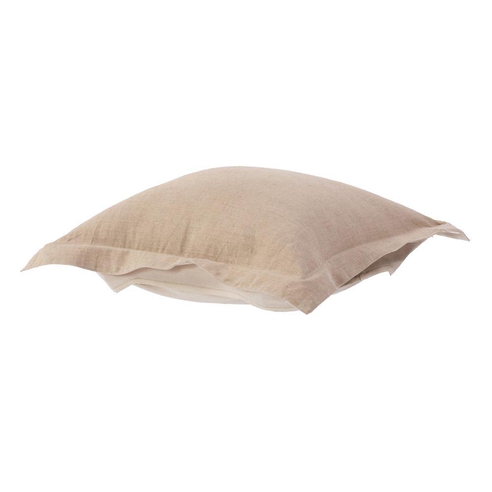 Puff Ottoman Cushion Linen Slub Natural (Cushion and Cover Only)