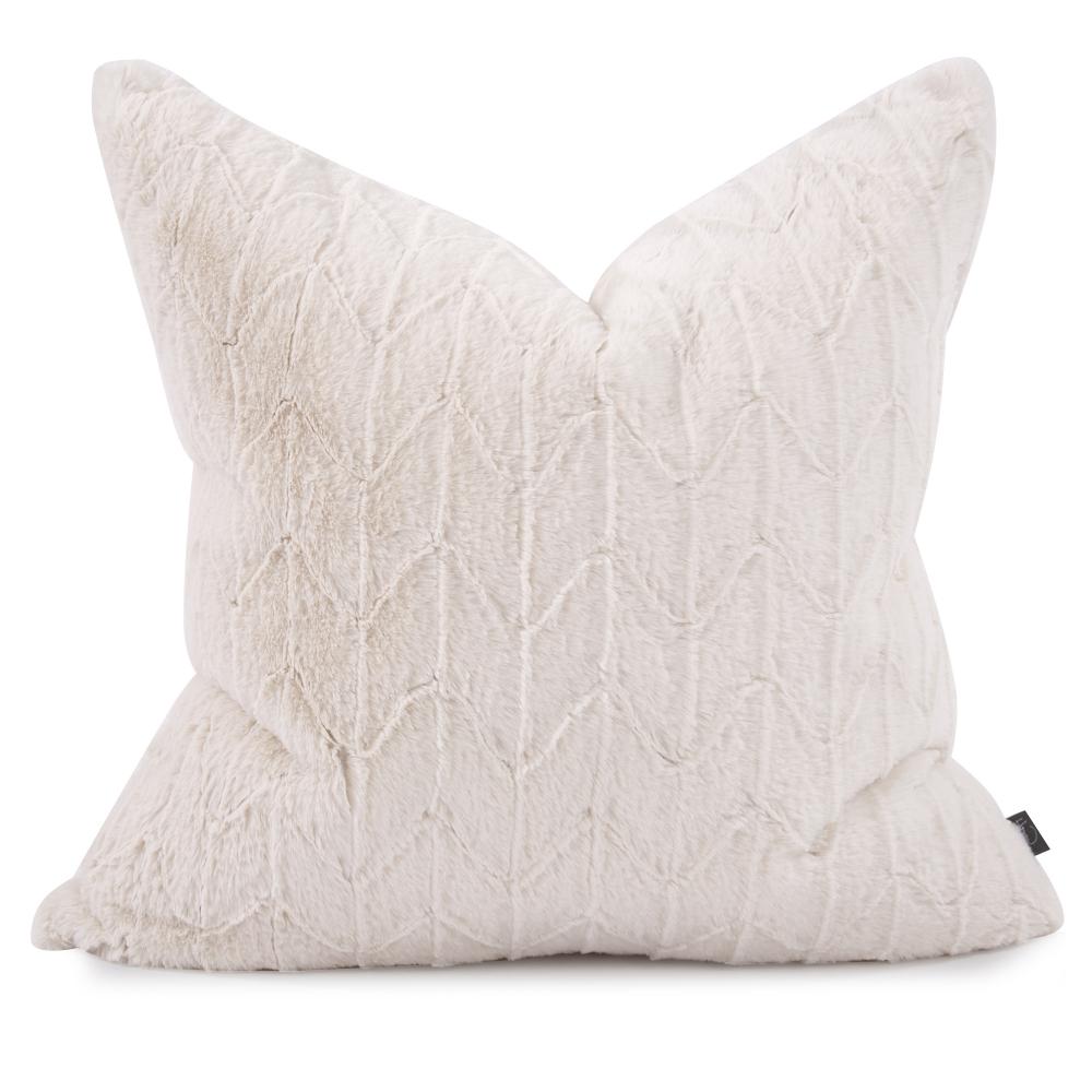 24" x 24" Angora Natural Pillow - Poly Insert