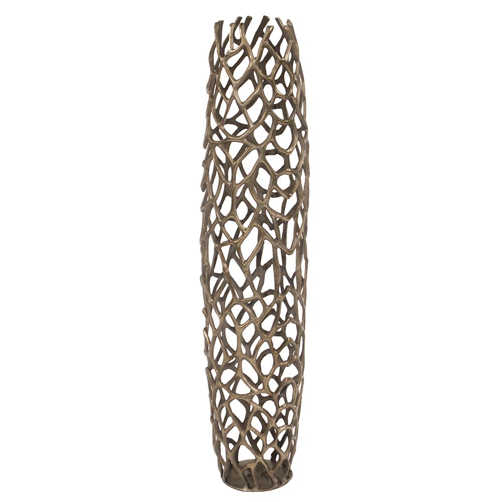 Bronze Aluminum Branch Vase, Small