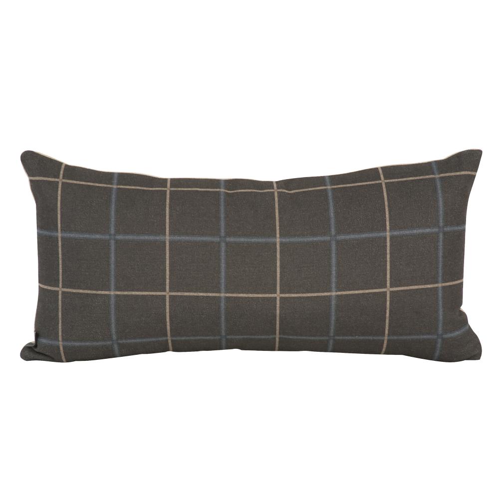 Kidney Pillow Oxford Slate - Down Insert