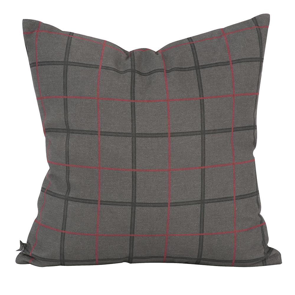 20" x 20" Pillow Oxford Charcoal - Poly Insert