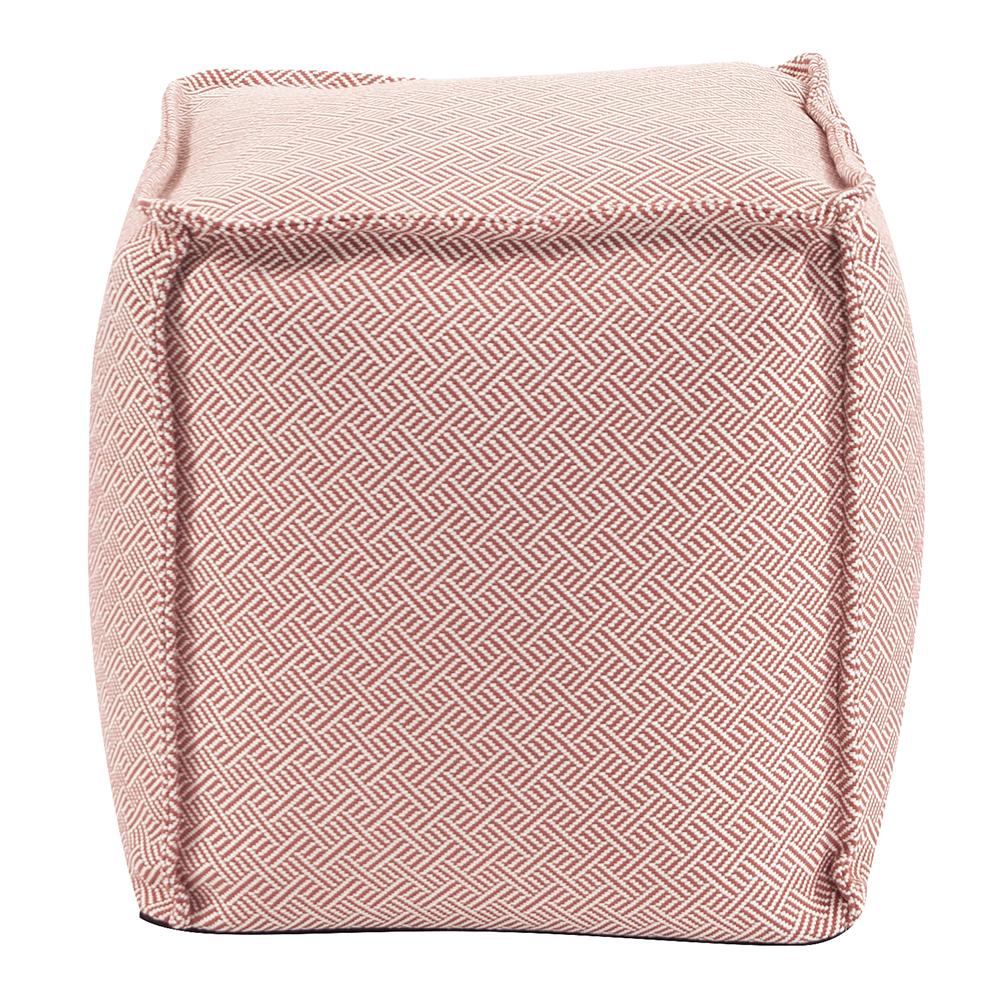 Square Pouf Beach Club Rhubarb