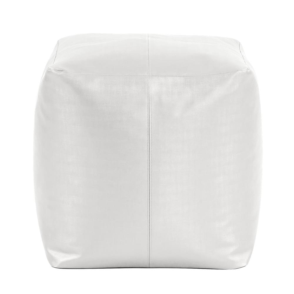 Square Pouf Luxe Mercury