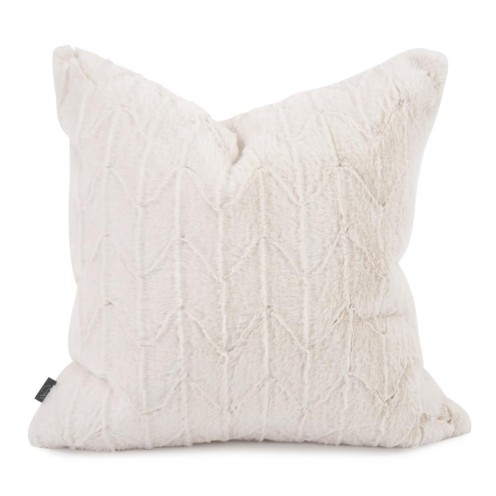 20" x 20" Angora Natural Pillow - Poly Insert