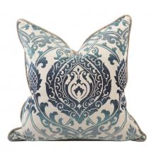 Howard Elliott 2-365F - 20" x 20" Pillow Damask Indigo - Down Insert