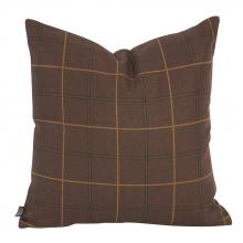 Howard Elliott 2-1010 - 20" x 20" Pillow Oxford Chocolate - Poly Insert