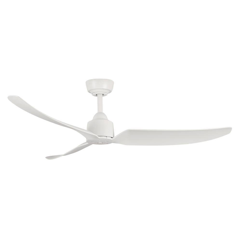 Hugo 52-in Matte White LED Exterior Ceiling Fan