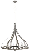 CAL Lighting FX-3589-8 - 73" Inch Metal Chandelier in Brushed Steel Finish