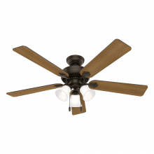 Hunter 50887 - Hunter 52 inch Swanson New Bronze Ceiling Fan with LED Light Kit and Pull Chain