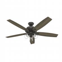 Hunter 52349 - Hunter 60 inch Dondra ENERGY STAR® Noble Bronze Ceiling Fan with LED Light Kit and Pull Chain