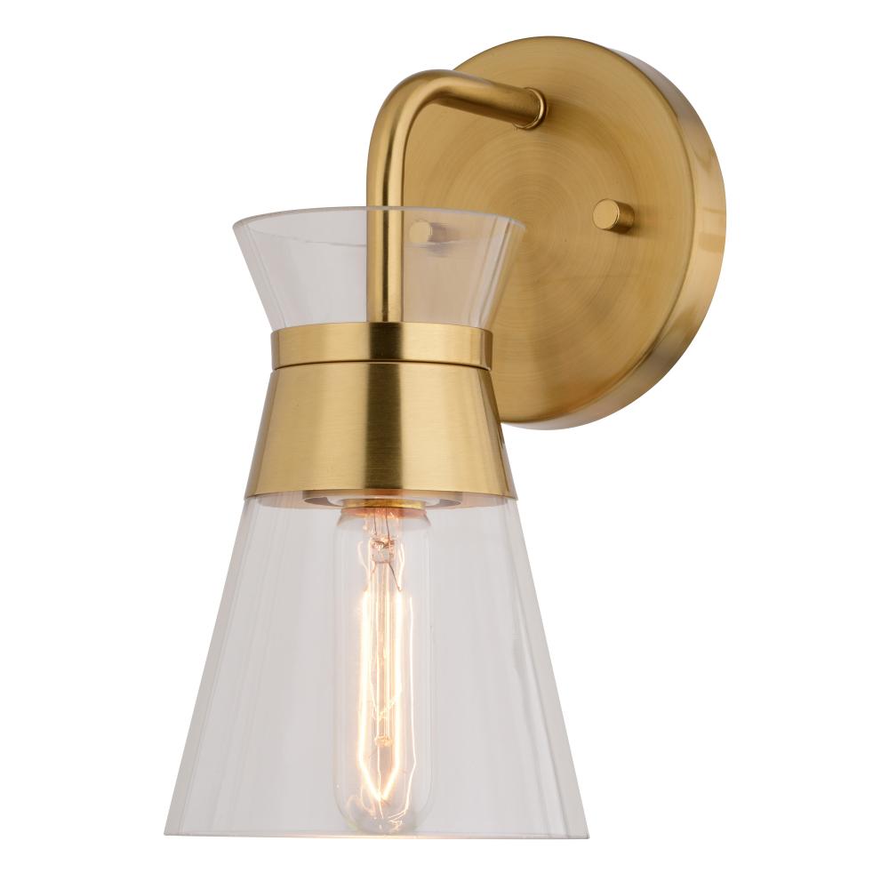 Harper 10.25-in. H 1 Light Wall Light Natural Brass