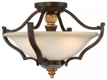 Minka Metropolitan N6450-652 - Chateau Nobles Collection - 3 Light Semi Flush