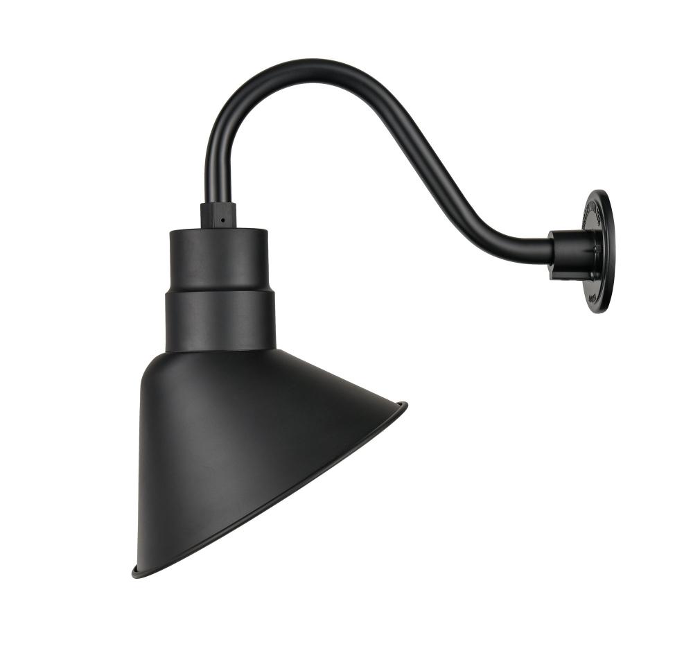 R Series 1-Light LED Angle Shade Satin Black