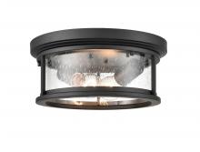 Millennium 4402-PBK - Bresley 2-Light Outdoor Flush Mount Powder Coated Black