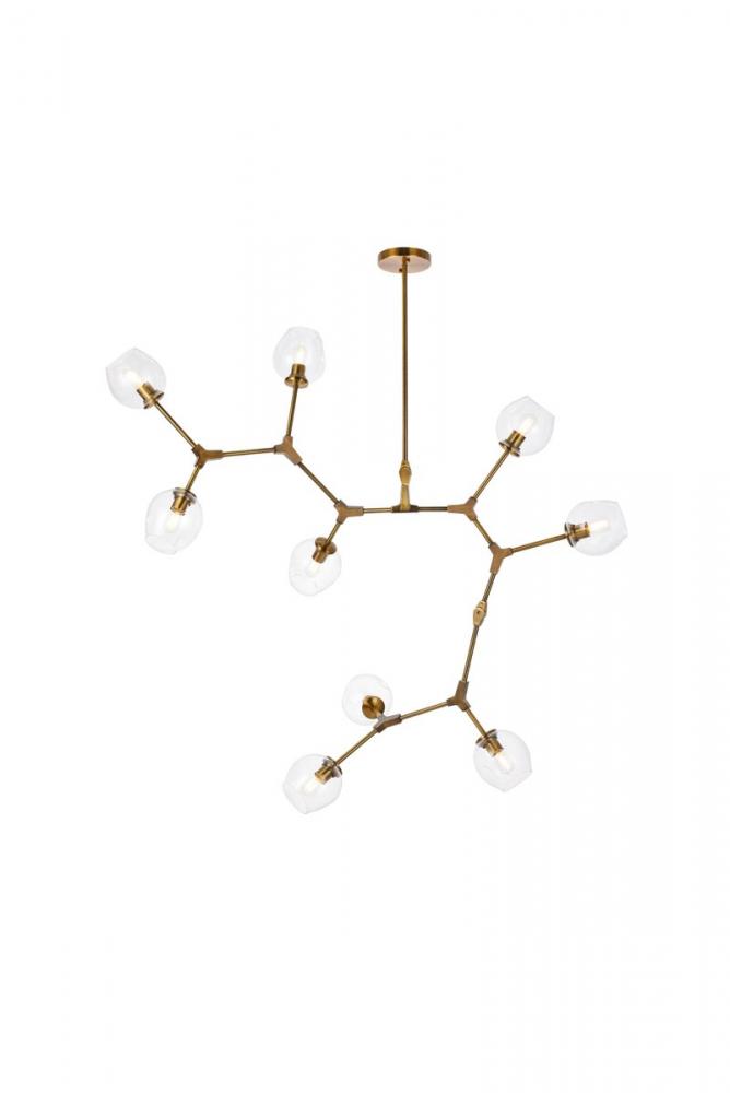 Cavoli 9 Lights Brass Chandelier