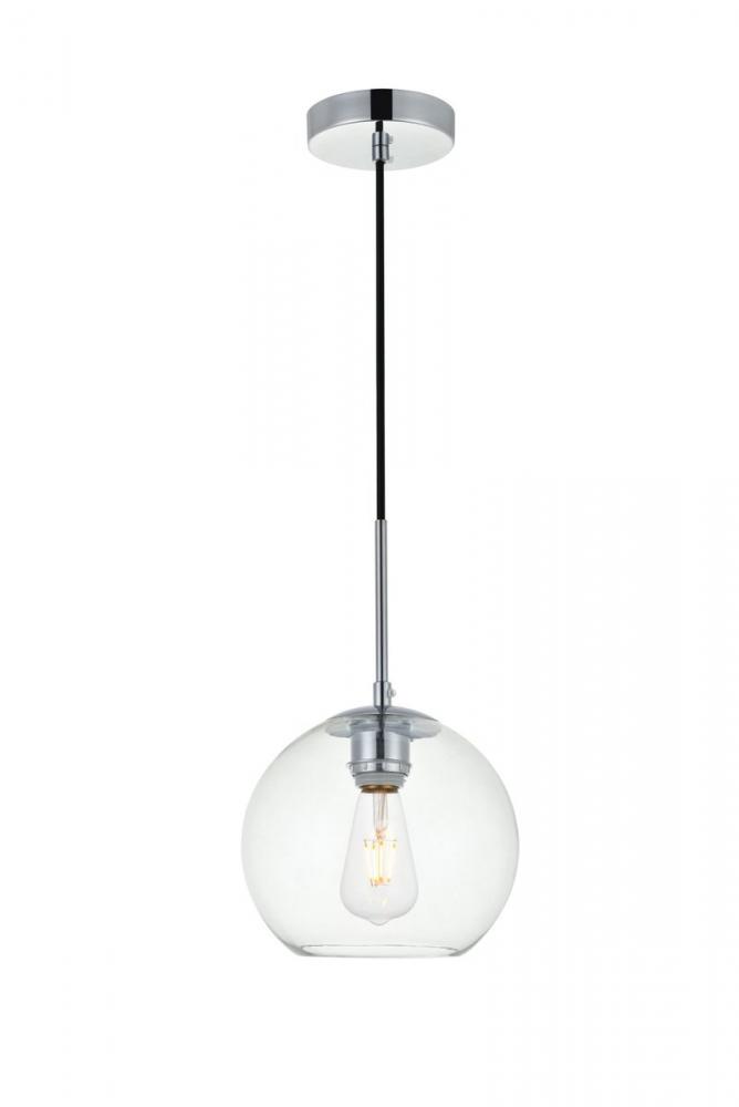 Baxter 1 Light Chrome Pendant With Clear Glass