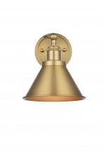 Elegant LD7324W7SG - Vaman 7 inch Wall Sconce in Satin Gold