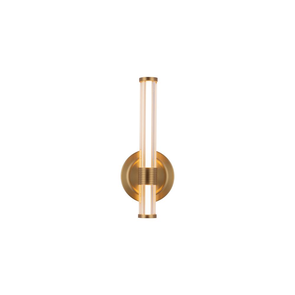 Elsie 12-in Brushed Gold LED Wall/Vanity Light