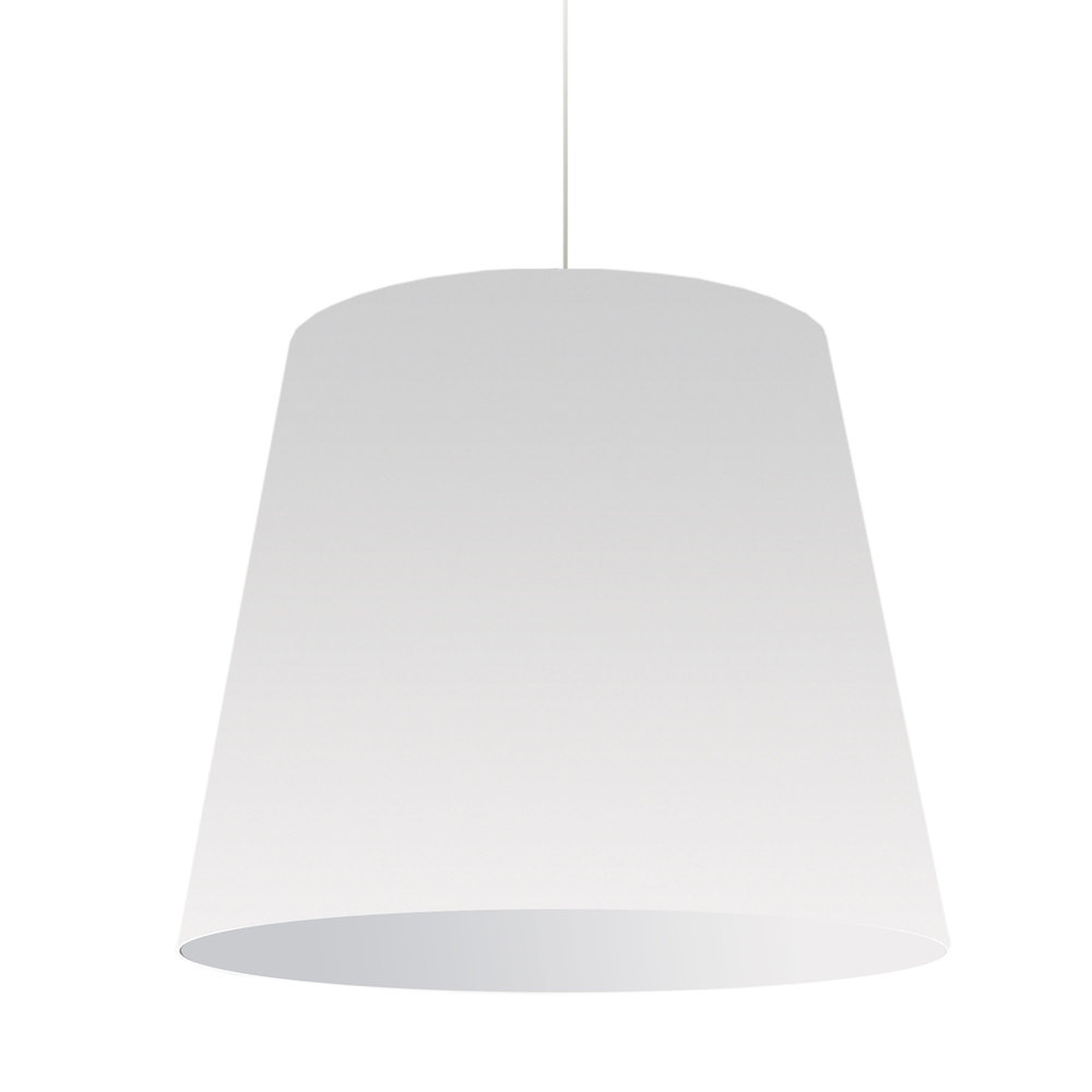 1 Light Oversized Drum Pendant Large White Shade