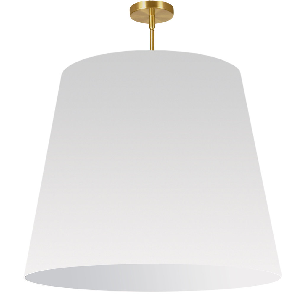 1 Light Oversized Drum Pendant X-Large White Shade