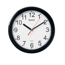 Dainolite 24003-BK - Round Wall Clock, Black, Plastic Face