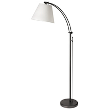 Dainolite DM2578-F-MB - 1 Light Incandescent Adjustable Floor Lamp, Matte Black with White Shade