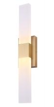 Canarm LVL291A02GD - FARROW 4.75 in. 2 Light Gold Vanity with White Acrylic Shade