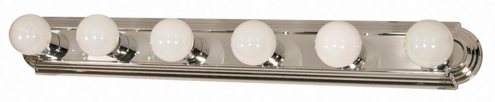 6 Light - 36" Vanity Strip - Polished Chrome Finish