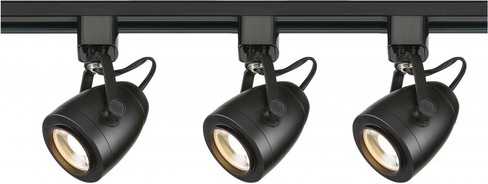 LED Track Kit - 12 Watt LED - 3000K - 4 foot Track - 36 degree - Pinch Back - Black Finish