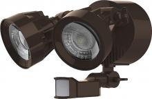 Nuvo 65/204 - LED Security Light; Dual Head; Motion Sensor Included; Bronze Finish; 3000K