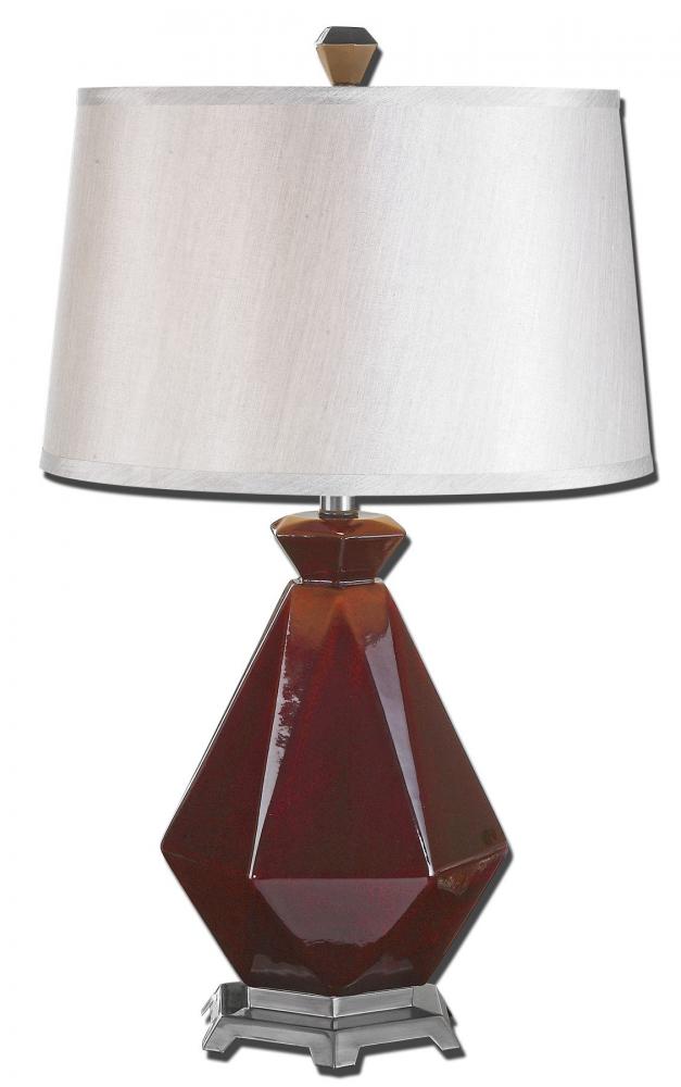 One Light Red Table Lamp