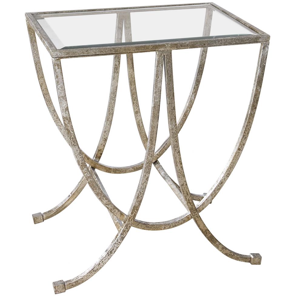 Uttermost Marta Antiqued Silver Side Table