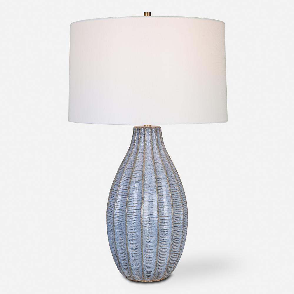 Uttermost Veston Blue Glaze Table Lamp