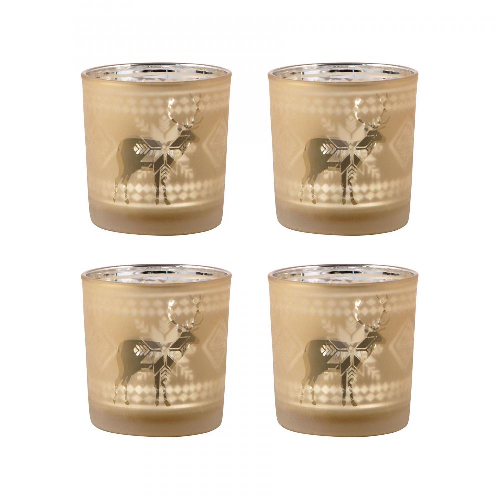 Reindeer Votives Holders (Set of 2)